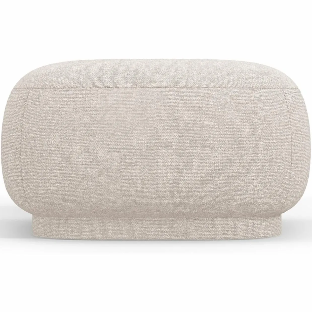 Pouf Linden Chenille beige - 65x65x39 cm-Mazzini Sofas Discount