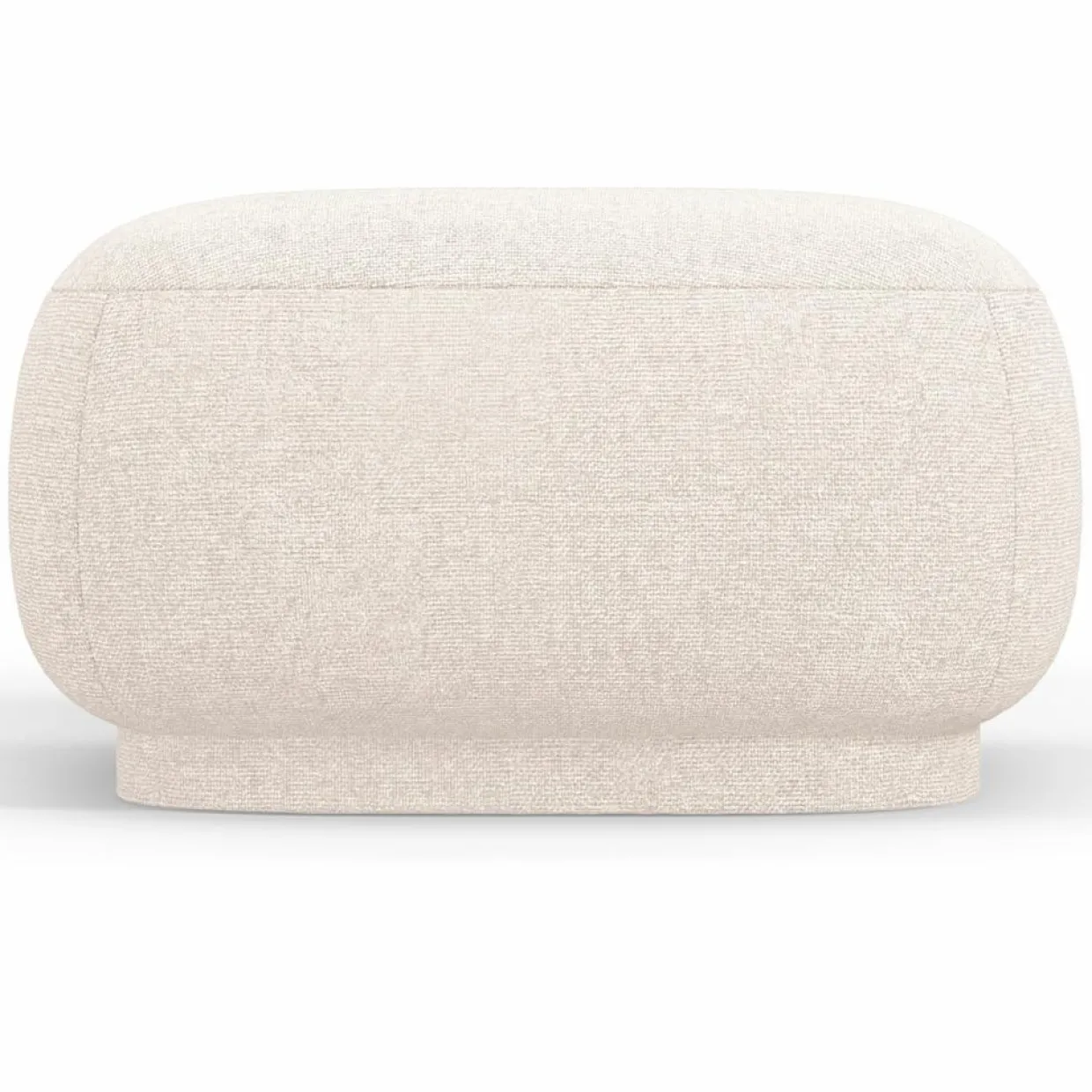Mazzini Sofas Poufs^Pouf Linden Chenille beige clair - 65x65x39 cm