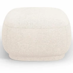 Mazzini Sofas Poufs^Pouf Linden Chenille beige clair - 65x65x39 cm