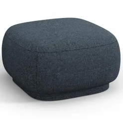 Mazzini Sofas Poufs^Pouf Linden Chenille bleu - 65x65x39 cm