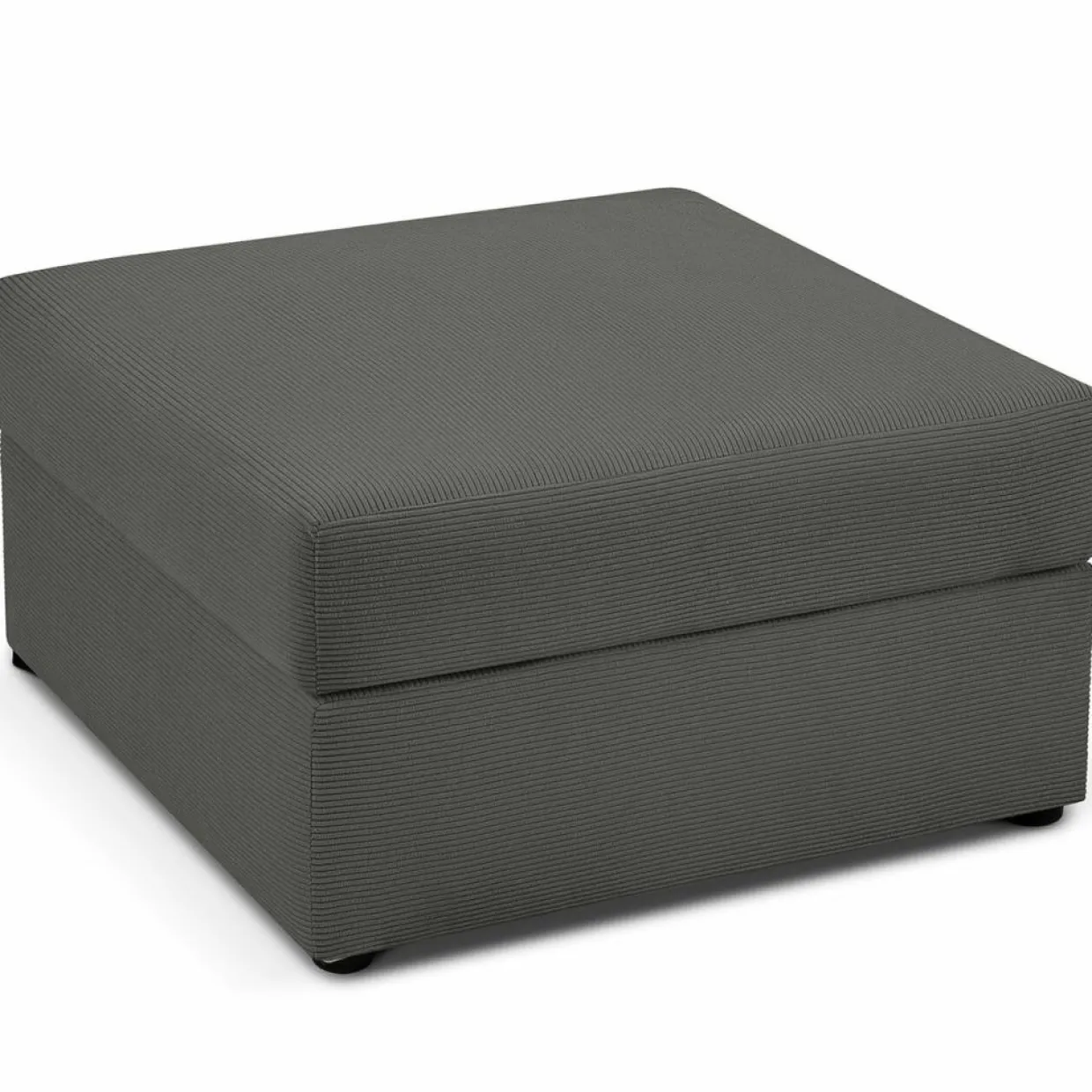 Pouf Quince gris foncé - 64x64x37 cm-Mazzini Sofas Hot