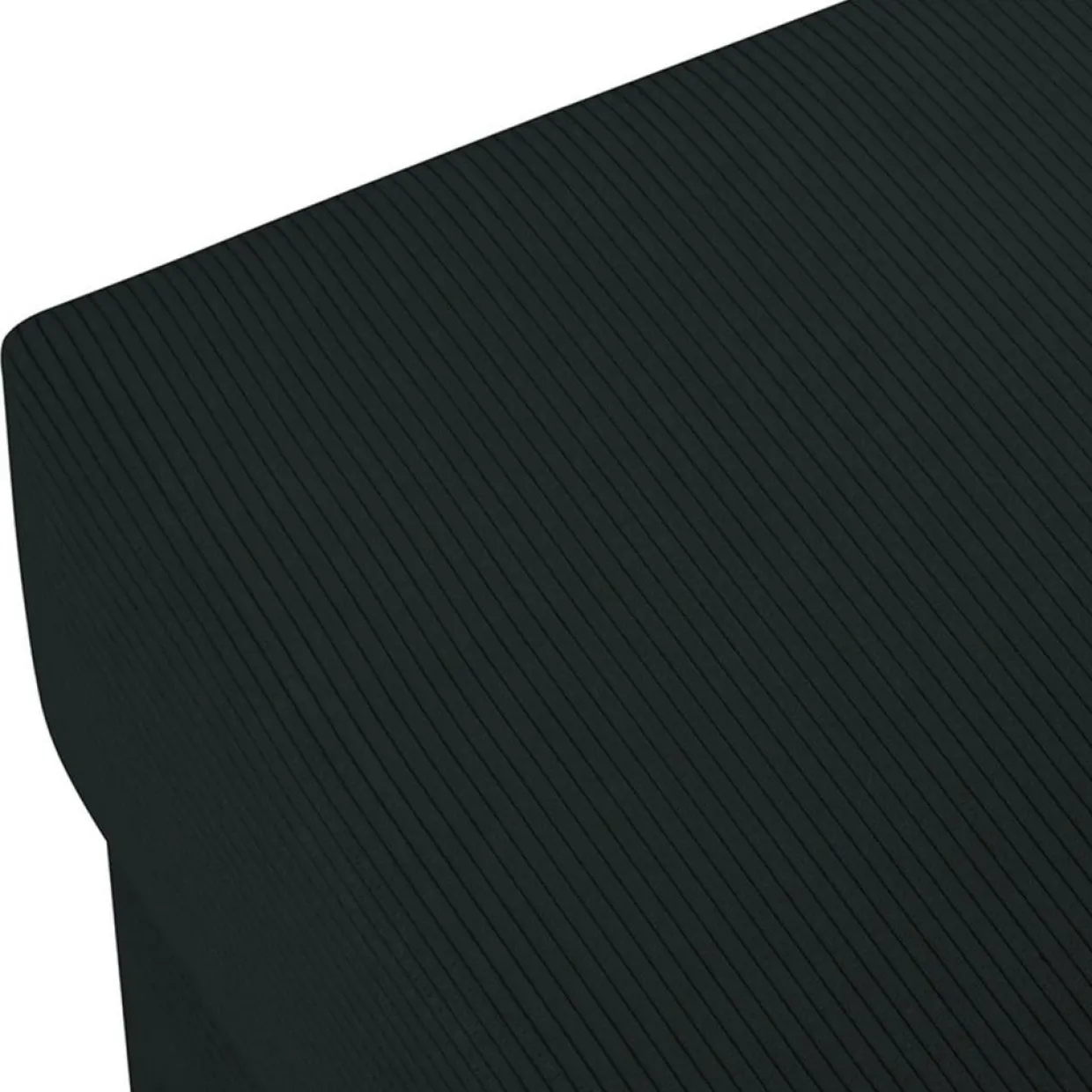 Pouf Quince Velours côtelé noir - 64x64x37 cm-Mazzini Sofas Clearance