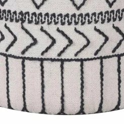 Bois & Chiffons Poufs^Pouf tribal 45 cm de haut Acacia M&M offer Gris argent - 60x60x45 cm