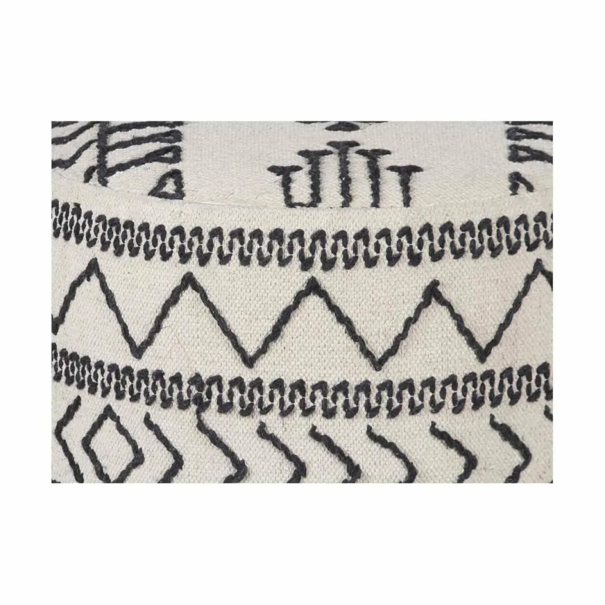 Bois & Chiffons Poufs^Pouf tribal 45 cm de haut Acacia M&M offer Gris argent - 60x60x45 cm