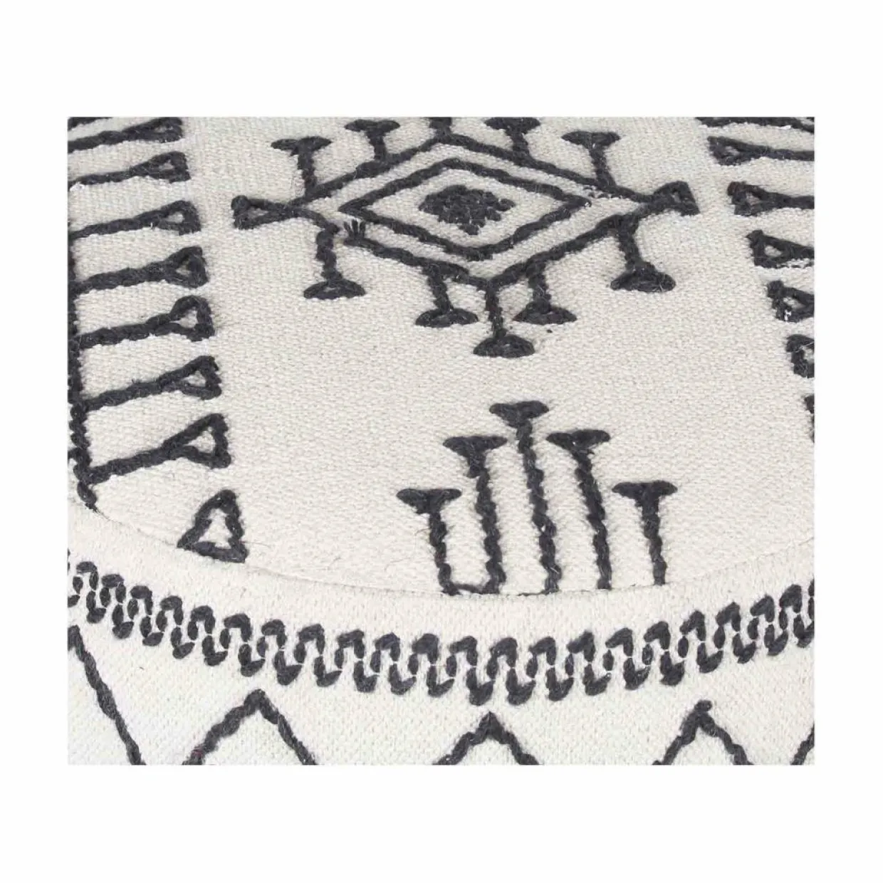 Bois & Chiffons Poufs^Pouf tribal 45 cm de haut Acacia M&M offer Gris argent - 60x60x45 cm