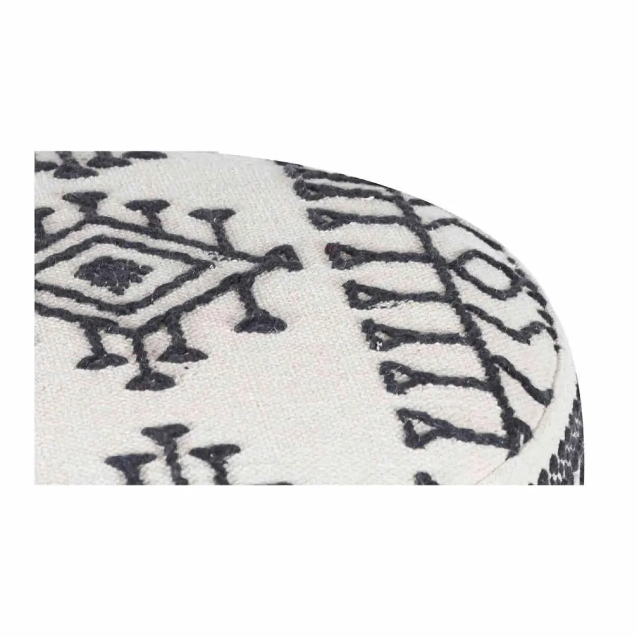 Bois & Chiffons Poufs^Pouf tribal 45 cm de haut Acacia M&M offer Gris argent - 60x60x45 cm
