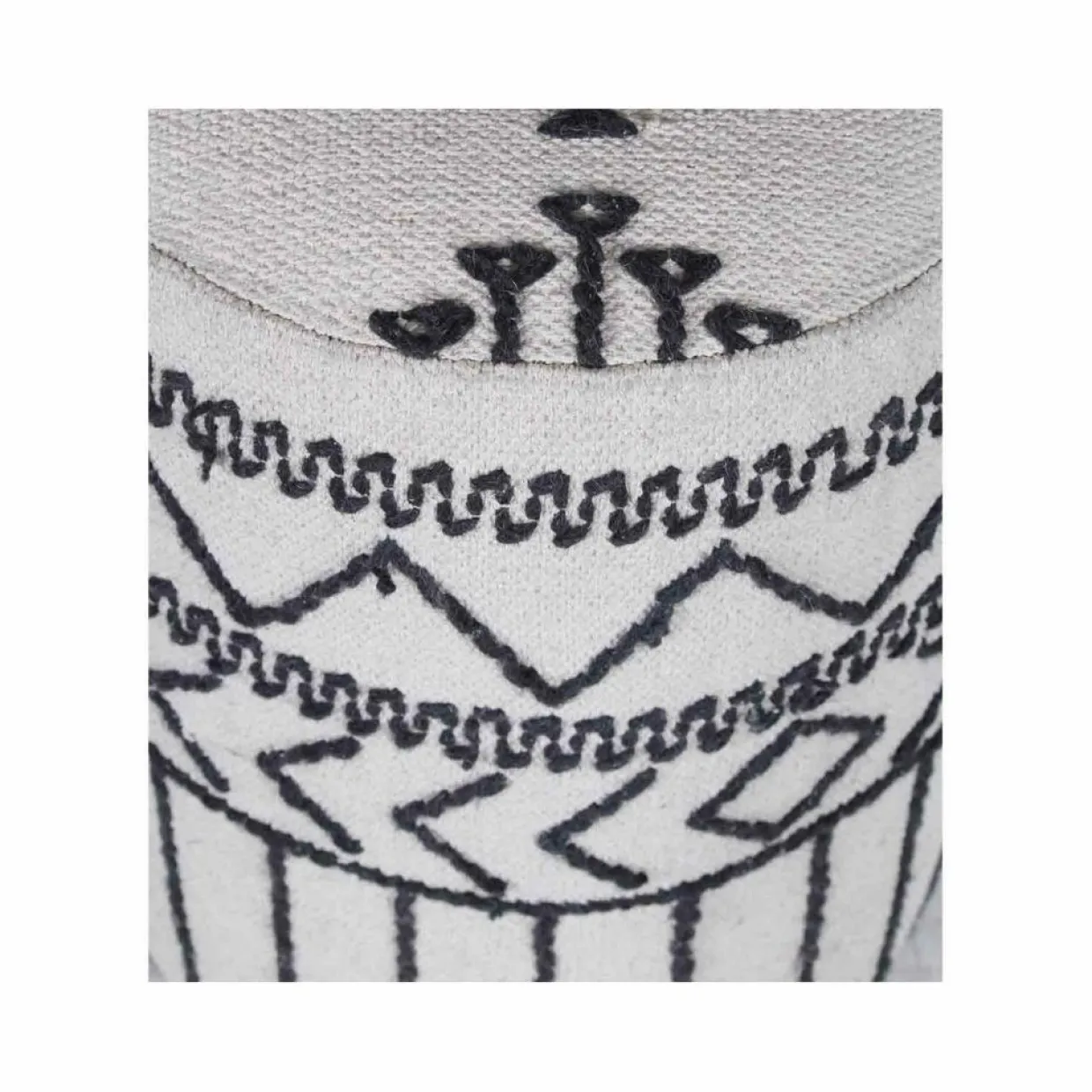 Pouf tribal 55 cm de haut Acacia M&M offer Gris argent - 40x40x55 cm-Bois & Chiffons Discount