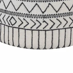 Bois & Chiffons Poufs^Pouf tribal rond 90 cm Acacia M&M offer Gris argent - 90x90x45 cm