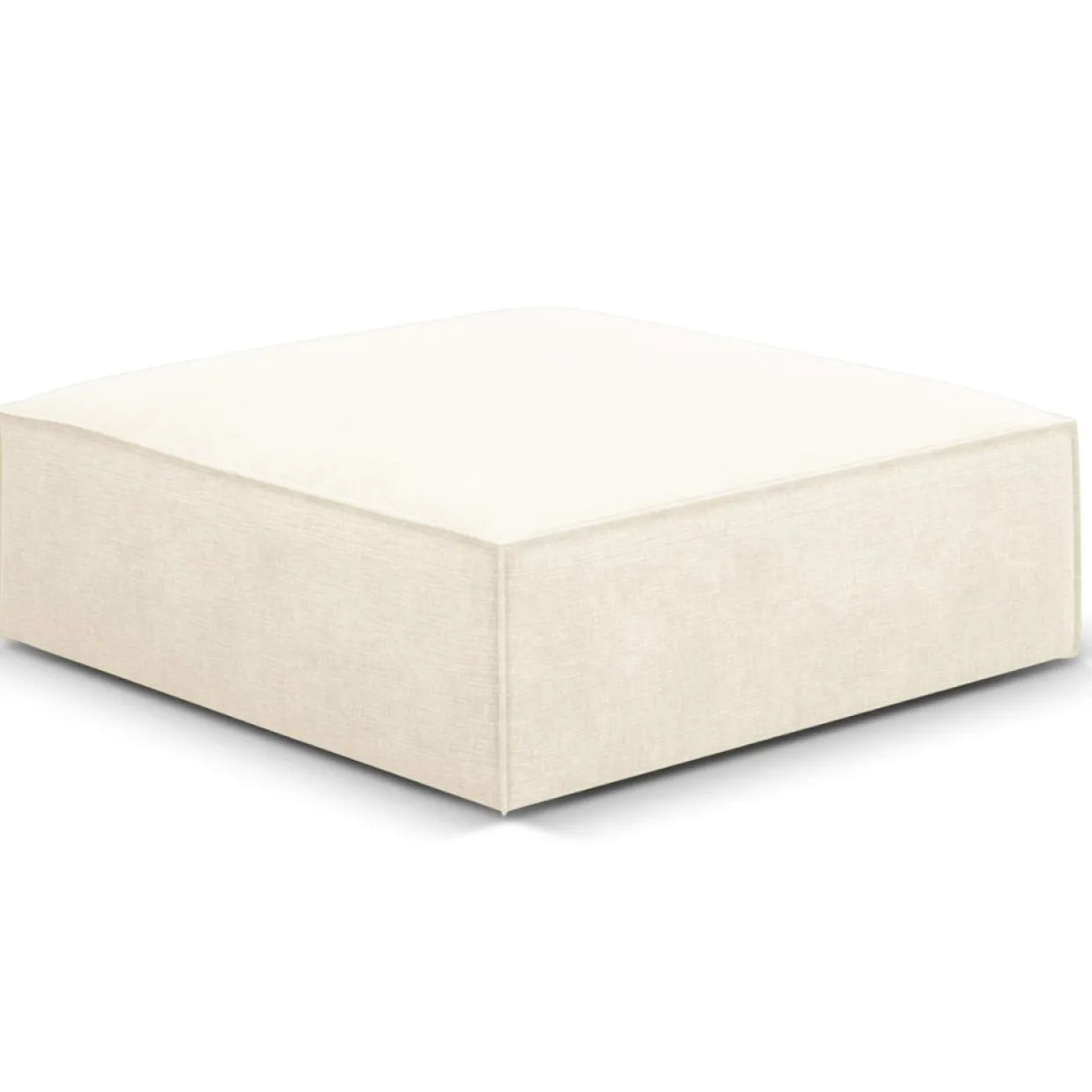 Pouf Vanda beige clair - 100x80x36 cm-Mazzini Sofas Outlet