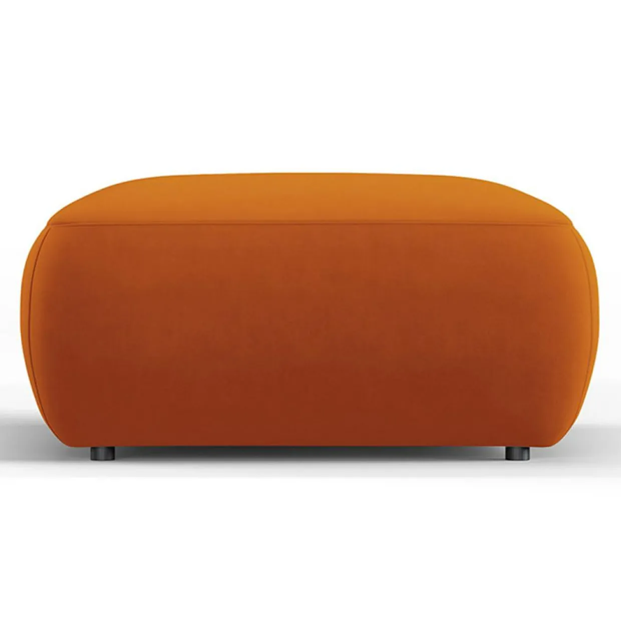 Mazzini Sofas Poufs^Pouf Velours Jasmin terracotta - 75x75x36 cm
