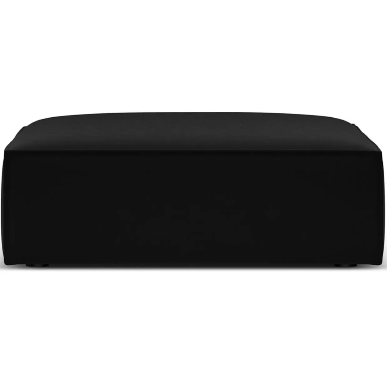 Mazzini Sofas Poufs^Pouf Velours Vanda noir - 100x80x36 cm