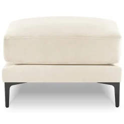 Mazzini Sofas Poufs^Pouf Velours Venus beige clair - 65x65x47 cm