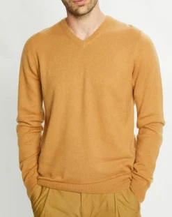 Homme Galeries Lafayette Pulls^Pull 100% Cachemire Avy col V beige
