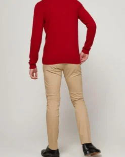 Homme Galeries Lafayette Pulls^Pull 100% Cachemire Bachsweat col rond rouge