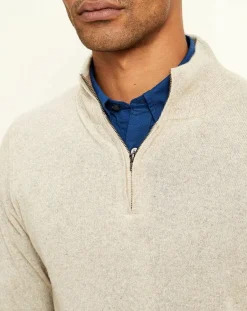 Pull 100% Cachemire col camionneur Bombay beige chiné/pavé-Uverny Sale