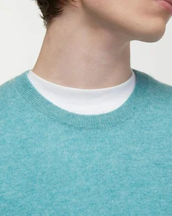 Pull 100% Cachemire col Rdc Uni Nachron bleu-Galeries Lafayette Hot
