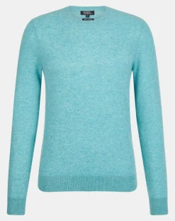 Pull 100% Cachemire col Rdc Uni Nachron bleu-Galeries Lafayette Hot