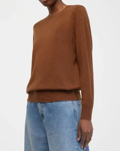 Femme Galeries Lafayette Pulls^Pull 100% Cachemire col rond Zabri marron moyen