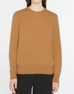 Pull 100% Cachemire col rond Zabri camel-Galeries Lafayette New