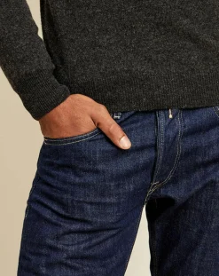 Homme Uverny Pulls^Pull 100% Cachemire col rond London anthracite