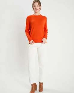 Femme Galeries Lafayette Pulls^Pull 100% Cachemire col rond Zabri orange
