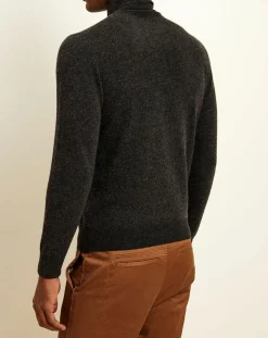 Homme Uverny Pulls^Pull 100% Cachemire col roulé Orlando anthracite