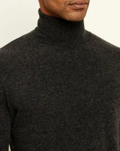Homme Uverny Pulls^Pull 100% Cachemire col roulé Orlando anthracite