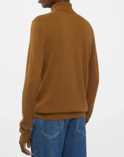 Pull 100% Cachemire col Roulé Uni Nachrol camel/gold-Galeries Lafayette Sale