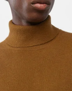 Pull 100% Cachemire col Roulé Uni Nachrol camel/gold-Galeries Lafayette Sale