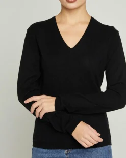 Femme MAX&MOI Pulls^Pull 100% Cachemire col V Sonia noir