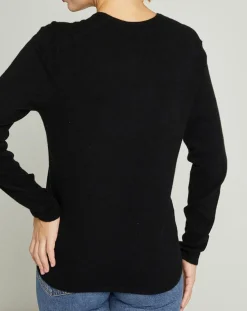 Femme MAX&MOI Pulls^Pull 100% Cachemire col V Sonia noir