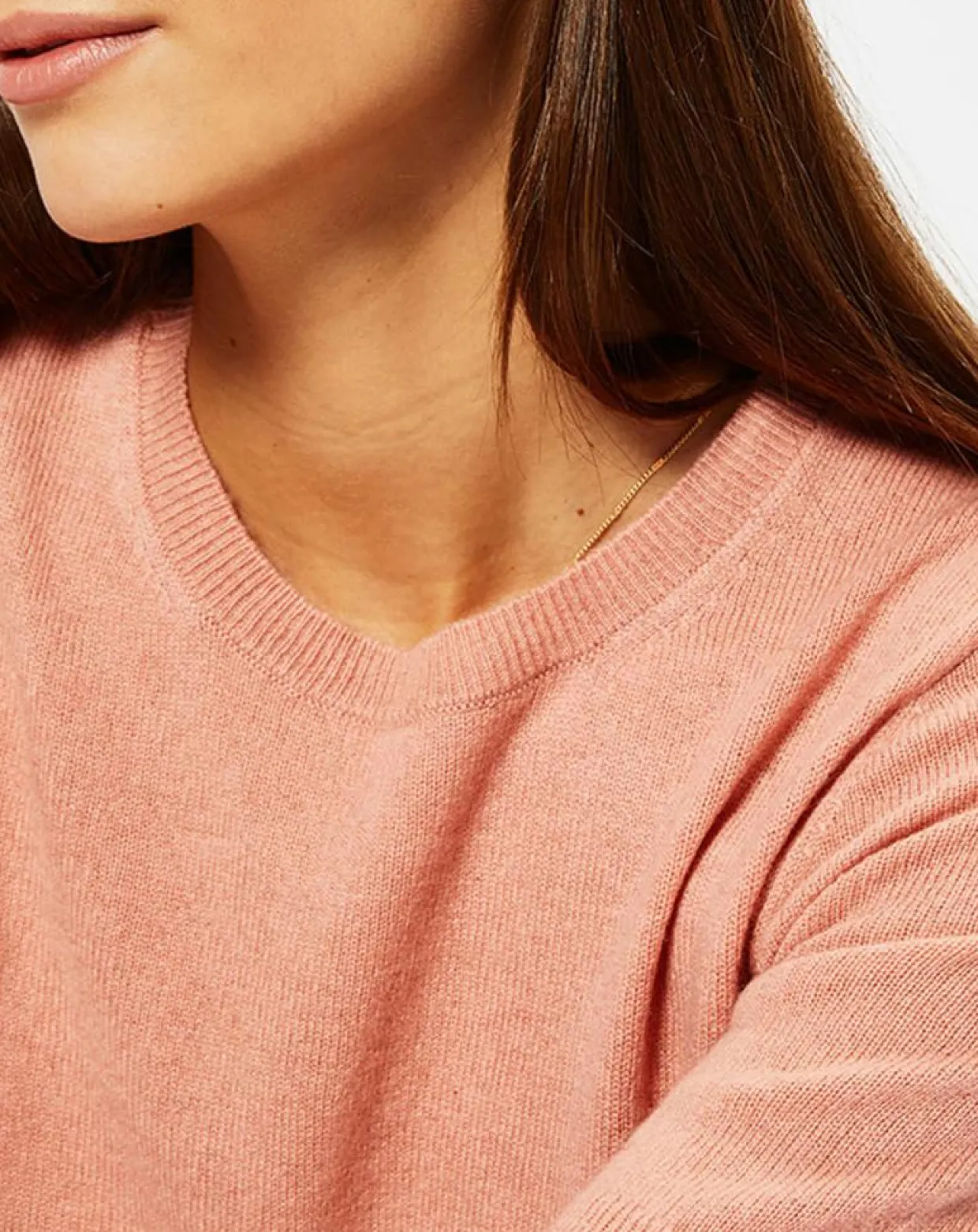 Pull 100% Cachemire Difi col rond rose-Galeries Lafayette Sale