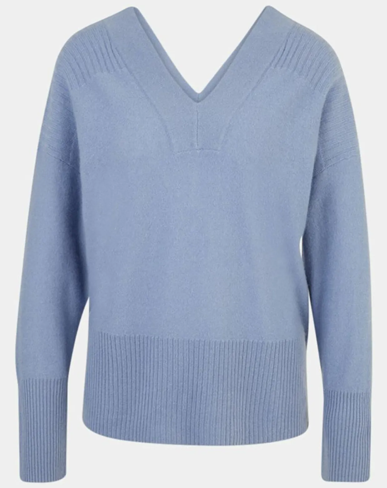 Femme Galeries Lafayette Pulls^Pull 100% Cachemire Frani col V bleu lavande