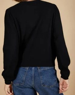 Femme Cashmere Tribu Pulls^Pull 100% Cachemire Ines col rond tressé noir