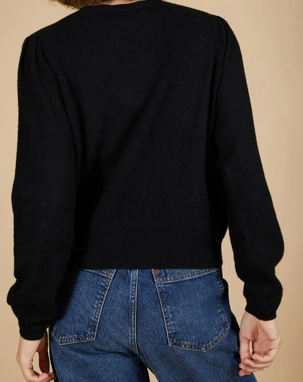 Femme Cashmere Tribu Pulls^Pull 100% Cachemire Ines col rond tressé noir