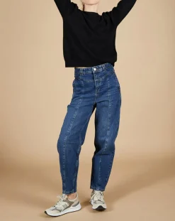 Femme Cashmere Tribu Pulls^Pull 100% Cachemire Ines col rond tressé noir