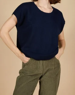 Femme Cashmere Tribu Pulls^Pull 100% Cachemire Laurène manches courtes nuit