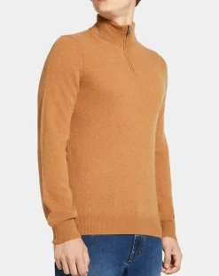Homme Galeries Lafayette Pulls^Pull 100% Cachemire Machcam col zippé camel