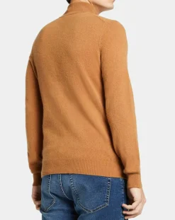 Homme Galeries Lafayette Pulls^Pull 100% Cachemire Machcam col zippé camel
