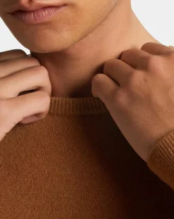 Pull 100% Cachemire Machron col rond camel-Galeries Lafayette Sale
