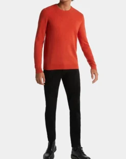 Pull 100% Cachemire Machron col rond orange-Galeries Lafayette Best