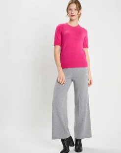 Femme Galeries Lafayette Pulls^Pull 100% Cachemire manches courtes Difi rose fushia