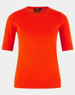 Pull 100% Cachemire manches courtes Difi orange-Galeries Lafayette Discount