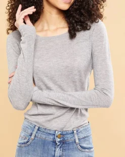 Pull 100% Cachemire Maw heather grey-Acquaverde Clearance