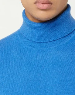 Homme Galeries Lafayette Pulls^Pull 100% Cachemire Nachrol col roulé bleu
