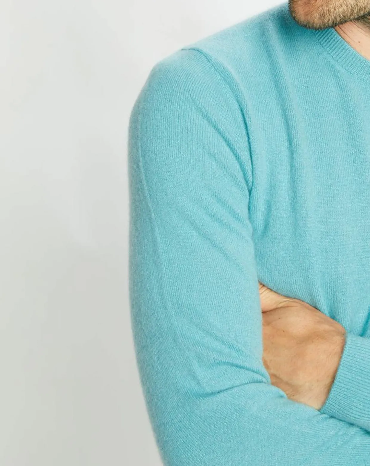 Homme Galeries Lafayette Pulls^Pull 100% Cachemire Nachron col ras du cou bleu