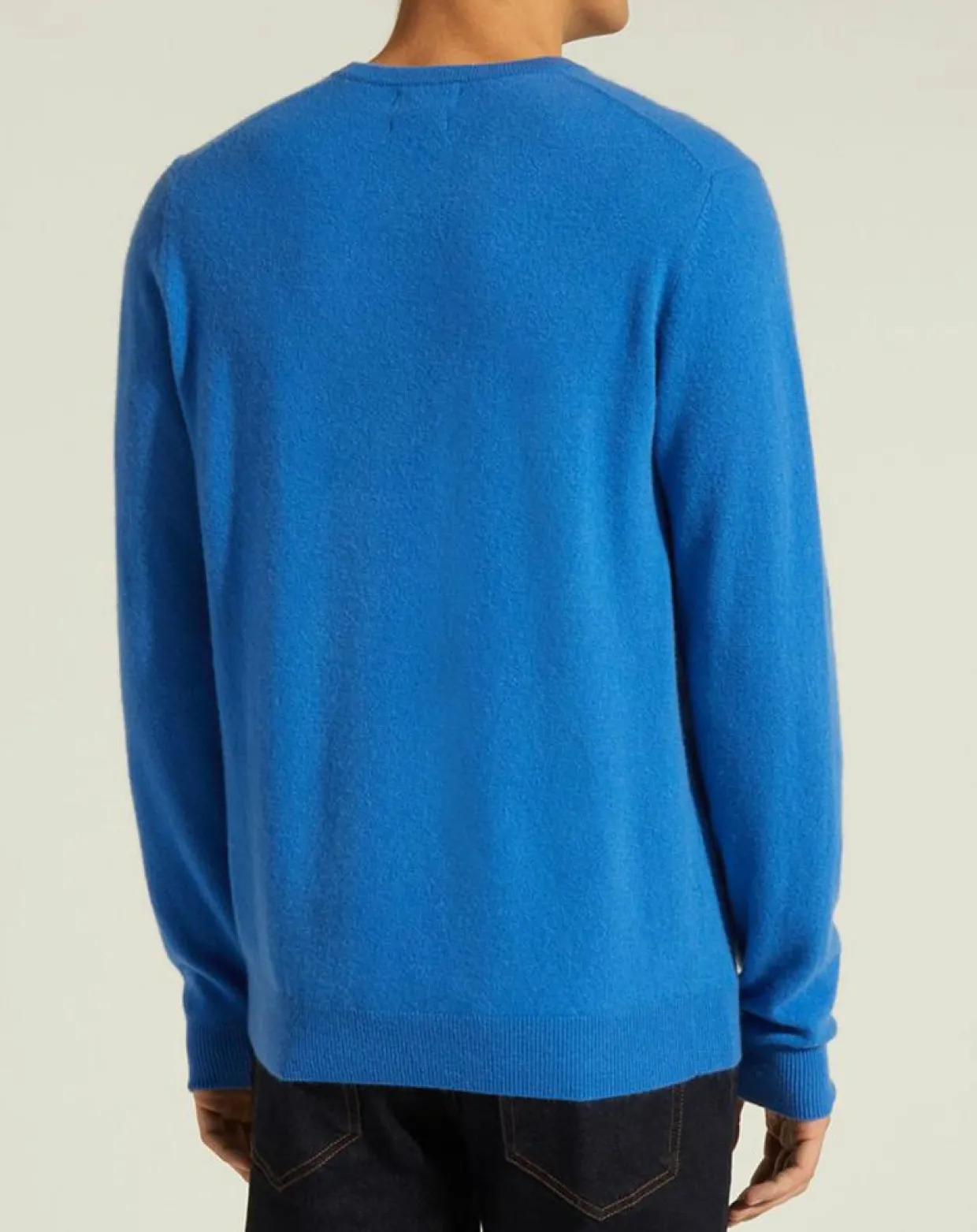 Homme Galeries Lafayette Pulls^Pull 100% Cachemire Nachron col rond bleu