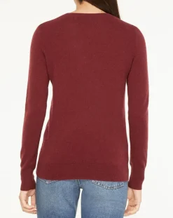 Femme Galeries Lafayette Pulls^Pull 100% Cachemire Yabri col rond bordeaux