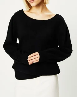 Femme Galeries Lafayette Pulls^Pull 100% Cachemire Yoshi noeud au dos col bateau noir