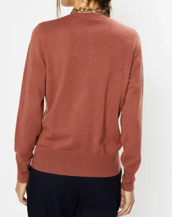Pull 100% Cachemire Zabri col rond bois de rose-Galeries Lafayette